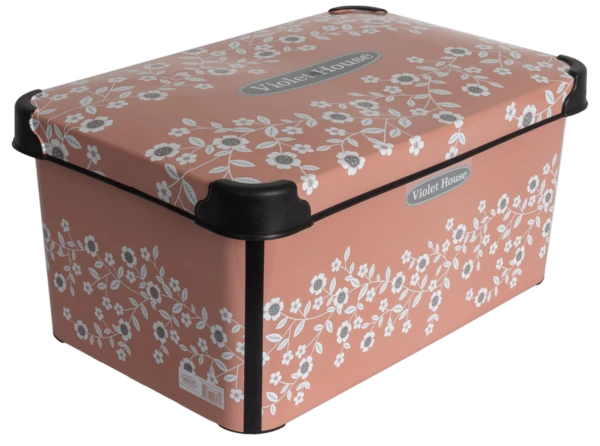 Корзина VIOLET HOUSE 0647 DECOR POWDER FLOWERS з/кр. 10 л (0647 DECOR POWDER FLOWERS с/кр. 10 л)