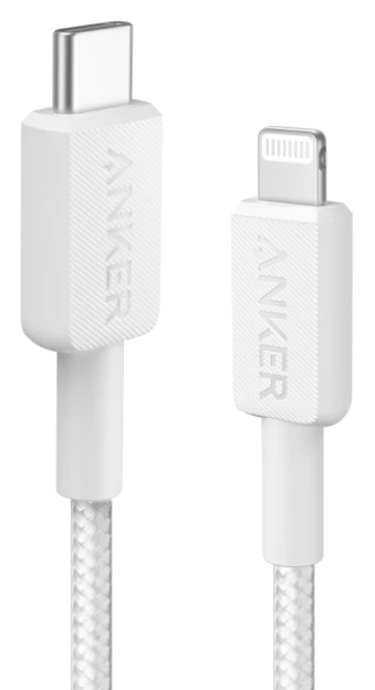 кабель ANKER 322 USB-C to Lightning - 1.8m Nylon (Білий)