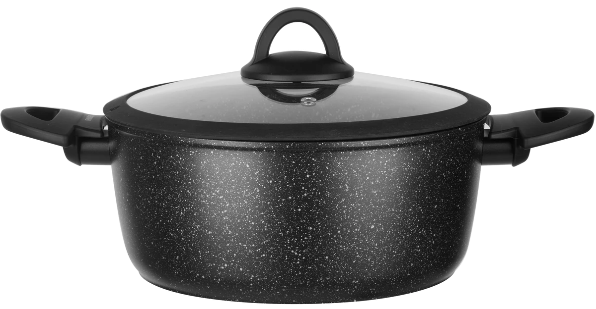 Каструля RINGEL Zira з кришкою низька 24 см (4.1л) (RG-21006-24)