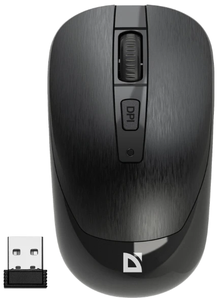 Миша DEFENDER (52995) Wave MM-995, 4D, 800-1600dpi, BLACK, wireless, silent