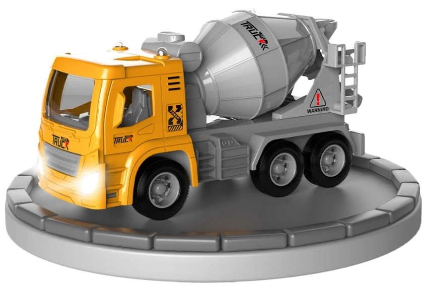 Іграшка DIY TOYS Бетономішалка Pull-Back зі світл та звук ефект, рухливі частини