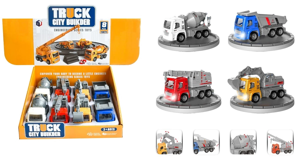 Іграшка DIY TOYS Будівельна техніка Pull-Back зі світл та музичн ефектами в асортименті