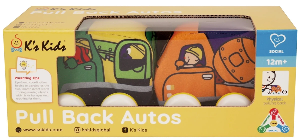 Baby K’s Kids Машинки Pull-back (бетономішалка та евакуатор)