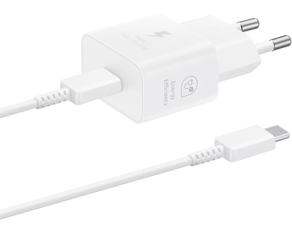 мережева зарядка SAMSUNG 25W Travel Adapter + Type-C cable White/EP-T2510XWEGEU