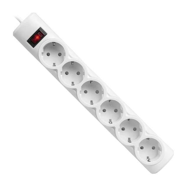 Мережевий фільтр DEFENDER (994890)DFS 151 1.8m 6 роз white UA