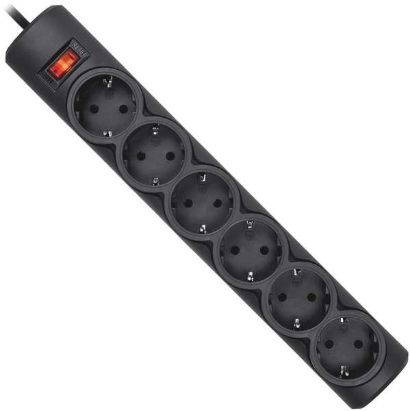 Мережевий фільтр DEFENDER (994960)DFS 155 5m 6 роз black UA