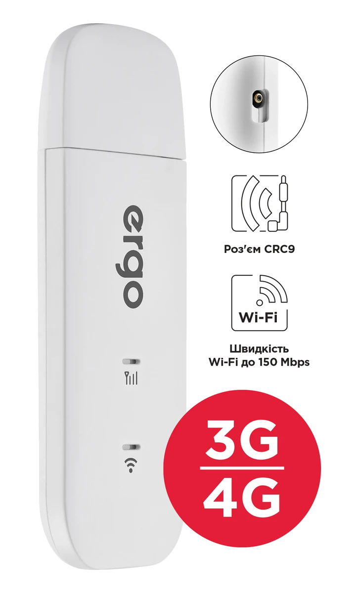 netw.a ERGO W023-CRC9 3G/4G USB Wi-Fi роутер з антенним роз’ємом