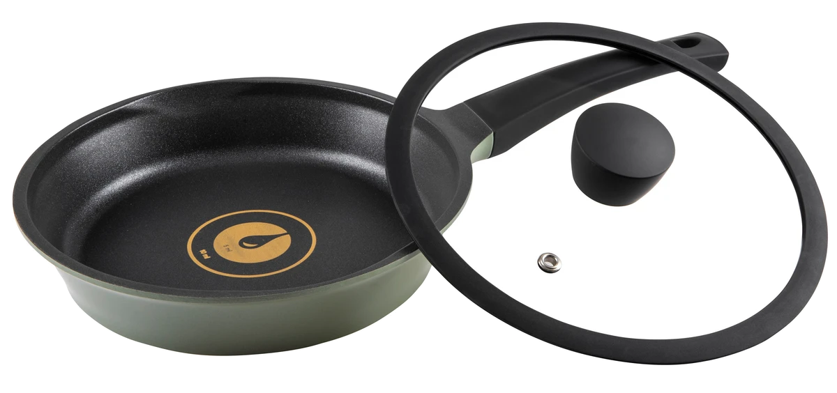 Сковорода RINGEL Zitrone Olive 24см з кришкою (RG-2108-24/OL)