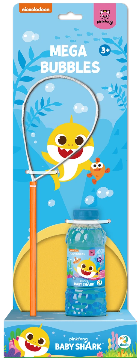 Бульбашки мильні Mega Bubbles з тарілкою. Baby Shark 450 мл