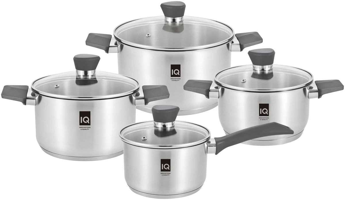 Набір посуду IQ Be Chef Набір 8 пр. 1.3 л+2.4 л+3.4 л+5.8 л (IQ-6044)