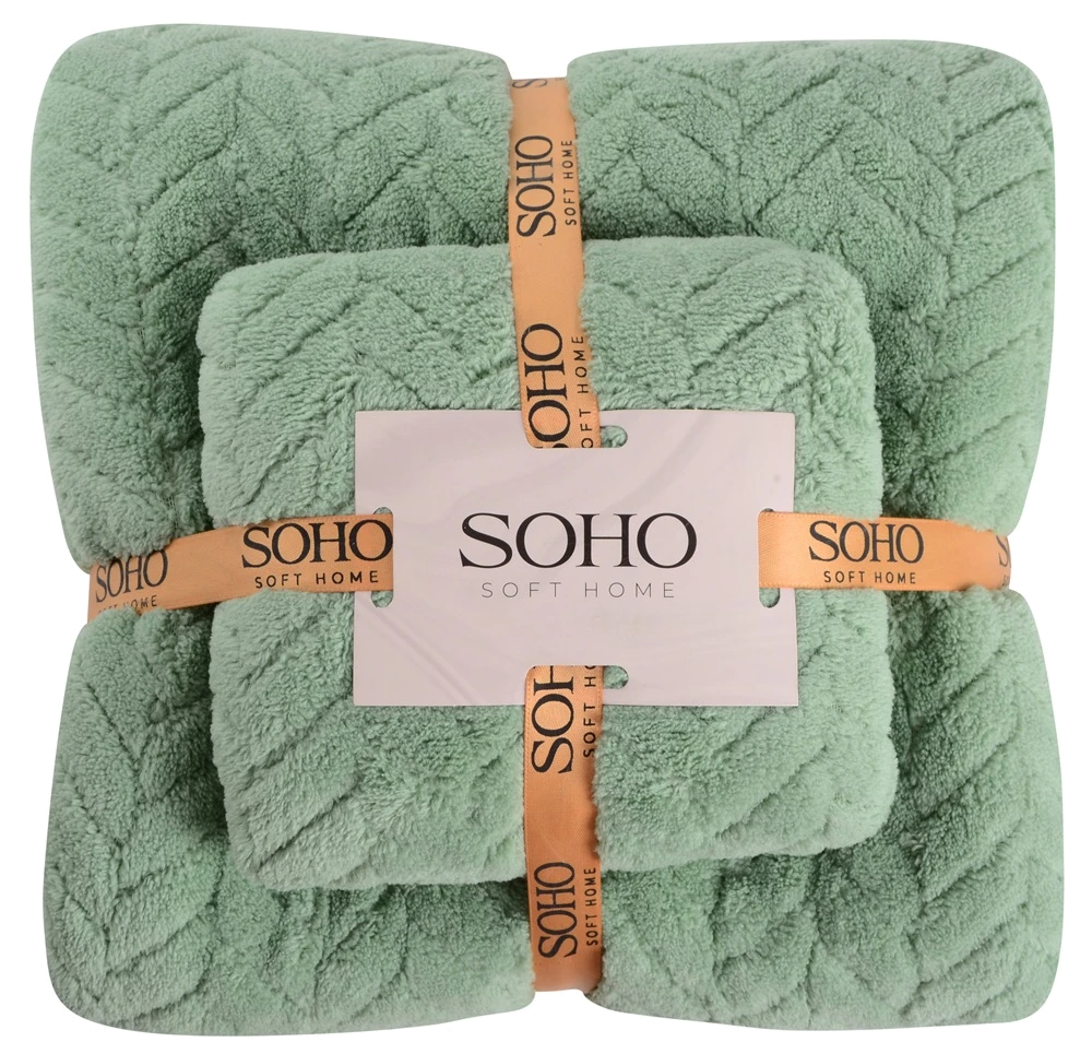 Текстиль банний SOHO Наб. руш. 35*75+70*140см, мікроф. Green