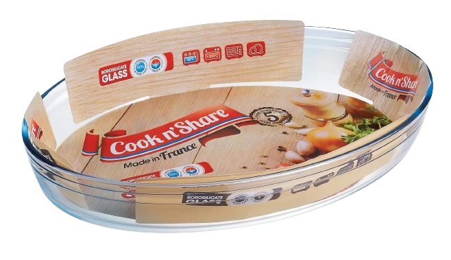 Форма с/к PYREX Cook n'Share форма скл.овал 30х21х6см(2л)кол.вклад (345BN00/CH44)