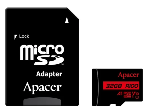 Картка пам'ятi APACER microSDHC 32GB U1 V10 A1 R100 + adapter (100/10 MB/s)