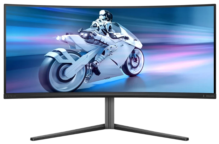 Монiтор TFT PHILIPS 34" Evnia 34M2C6500/00 QD-OLED Curved WQHD 175Hz HDMI DP USB HAS