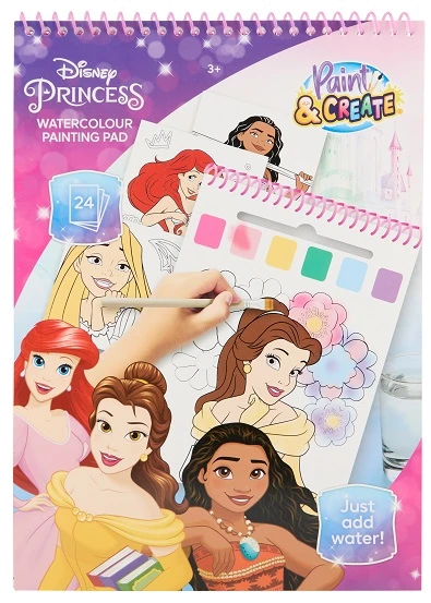 Водна розмальовка 24 аркуші Disney Princess