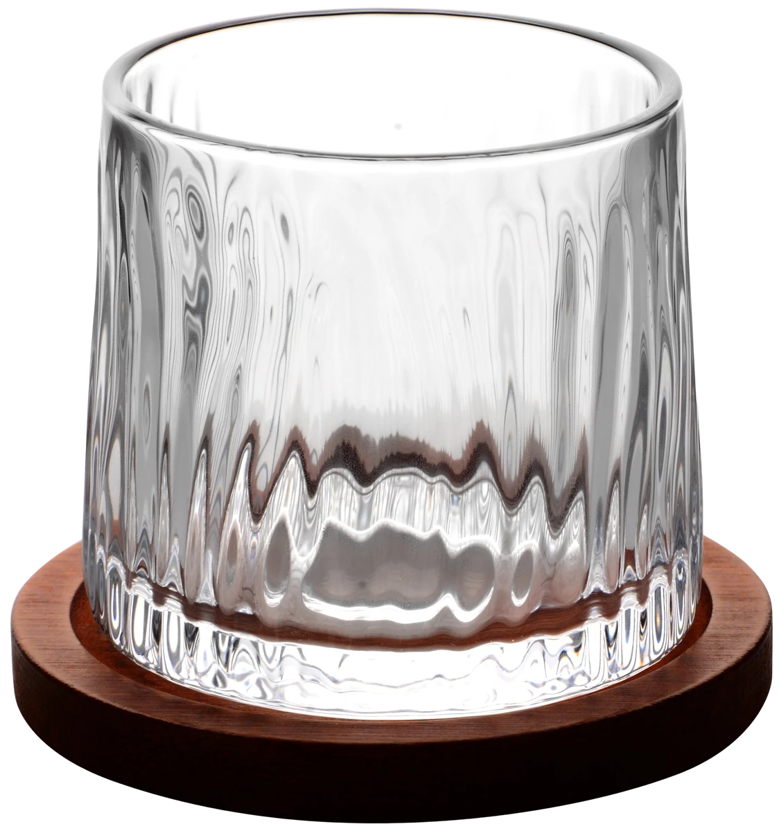 Склянка LED SHTOX LINE з бамбук.підст. /280 мл (B060709)