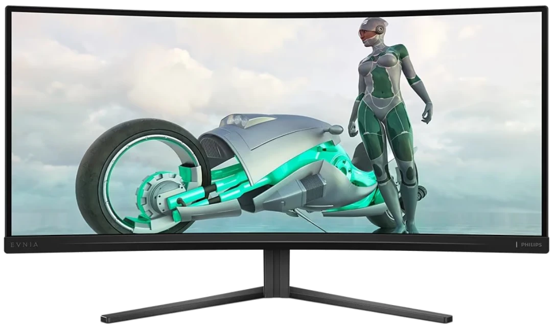 Монiтор TFT PHILIPS 34" Evnia 34M2C3500L/00 21:9 VA QHD Curved 180Hz 2*HDMI DP Dark grey