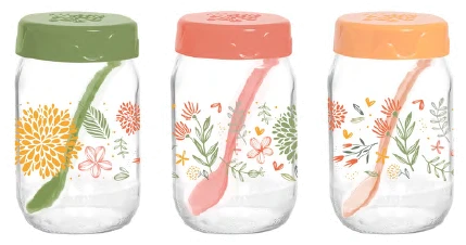 Спецівниця HEREVIN Decorated Spice Jar Set MIX з ложкою 0.370 л (131507-157)