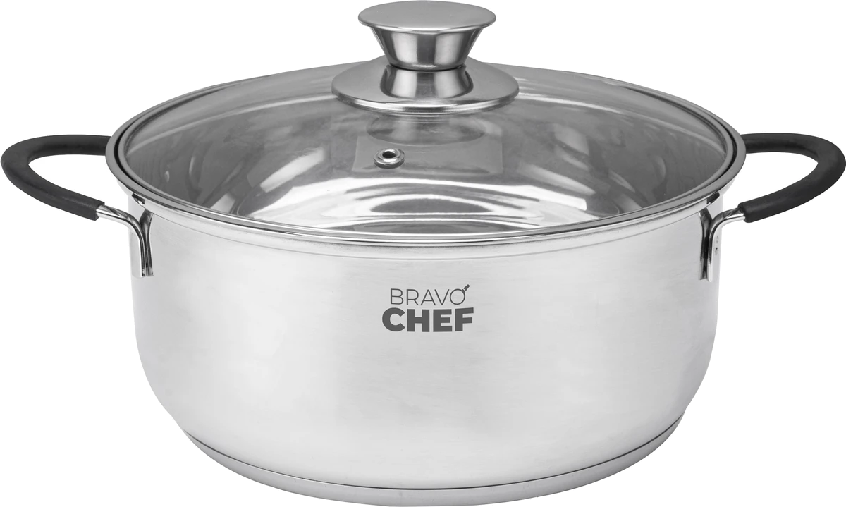 Каструля BRAVO CHEF Safran нерж 18 см (2.0 л) з кришкою (BC-2014-18)