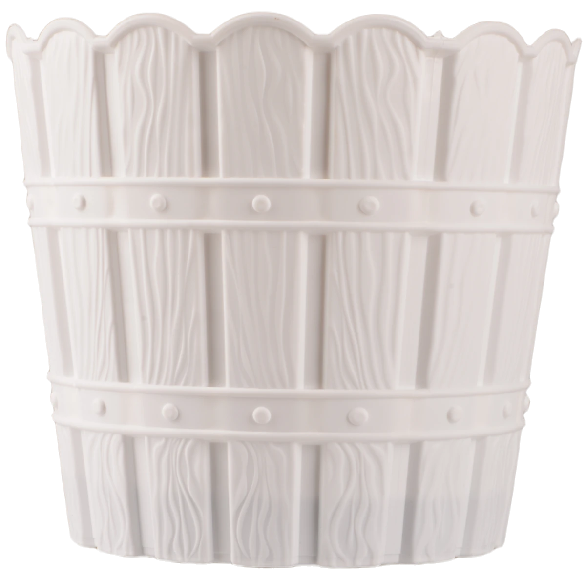 Горщик для квітів VIOLET HOUSE 1047 BAMBOO WHITE із дренажем 5 л. (1047 BAMBOO WHITE 5 л.)