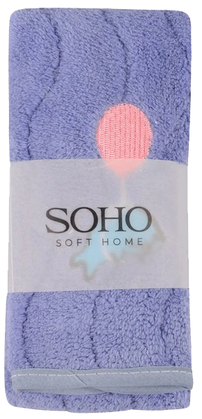 Текстиль банний SOHO Рушник 25*50 см, мікроф. Dolphin Purple упак. 4 шт
