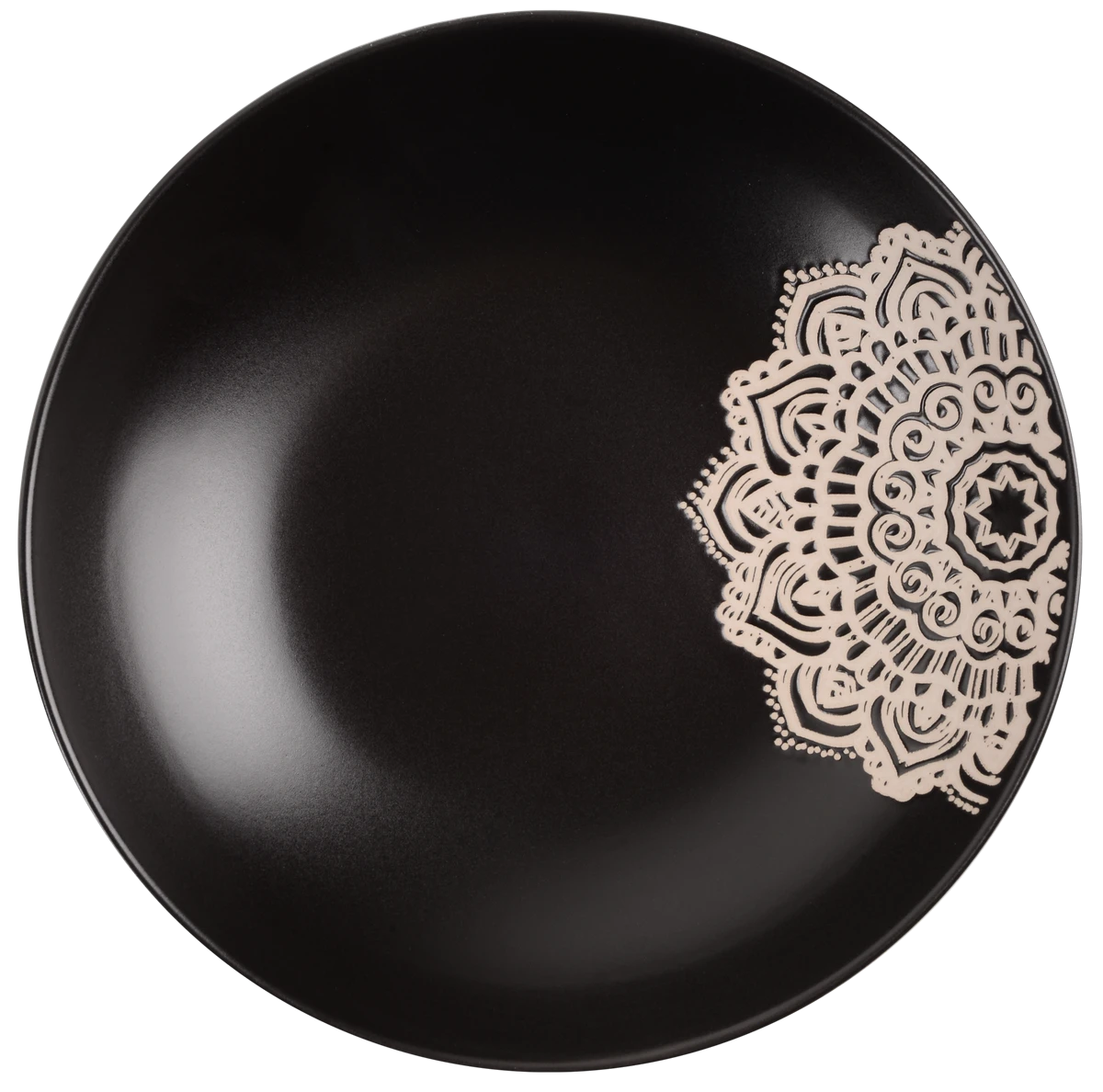 Тарілка Limited Edition KORA /20 см /суп./чорна (JH7574-1)
