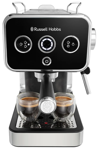 Кавоварка еспрессо RUSSELL HOBBS Distinctions 26450-56, чорно-сріблястий