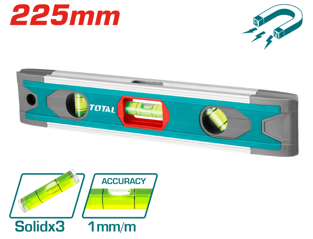 Рівень TOTAL міні TMT2235 225мм, 3 вічка