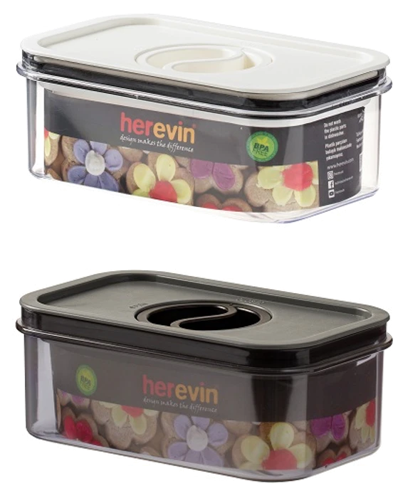 контейнер пл. HEREVIN Canister-Vacuum Lid-White-Black вакумна кр. 0.6 л (161174-000)