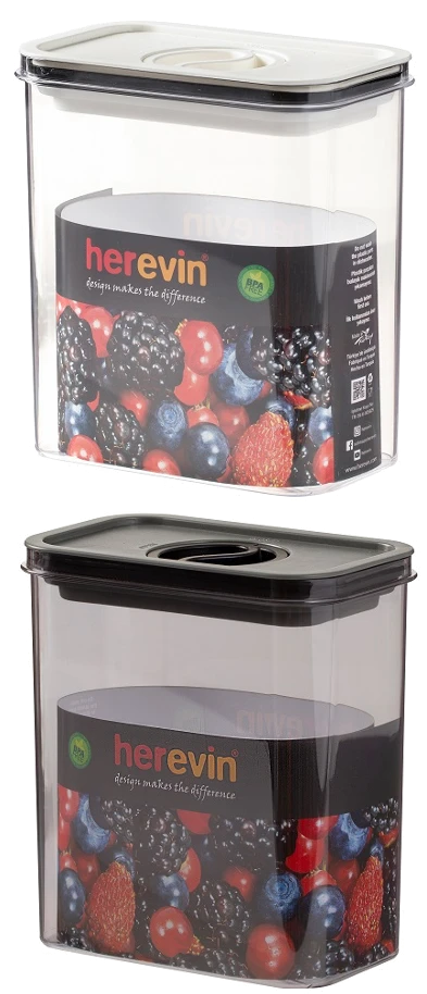 контейнер пл. HEREVIN Canister-Vacuum Lid-White-Black вакумна кр. 1.8 л (161184-000)