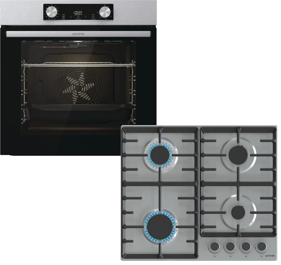вбуд. компл. GORENJE BUILT IN SET духова шафа BO6737E02XK + вар. поверхня G642ABX