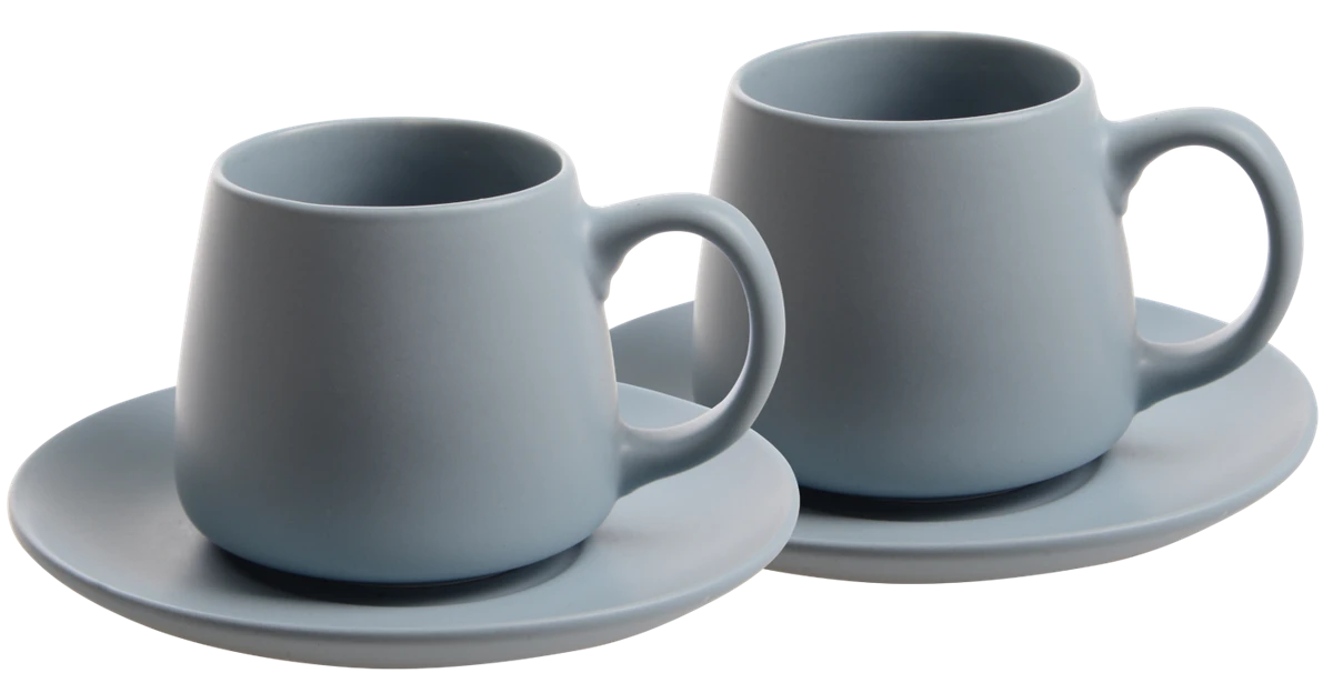 Чашка Limited Edition COFFEE /НАБІР/2х200 мл з блюд.в уп. (RX-N24704)