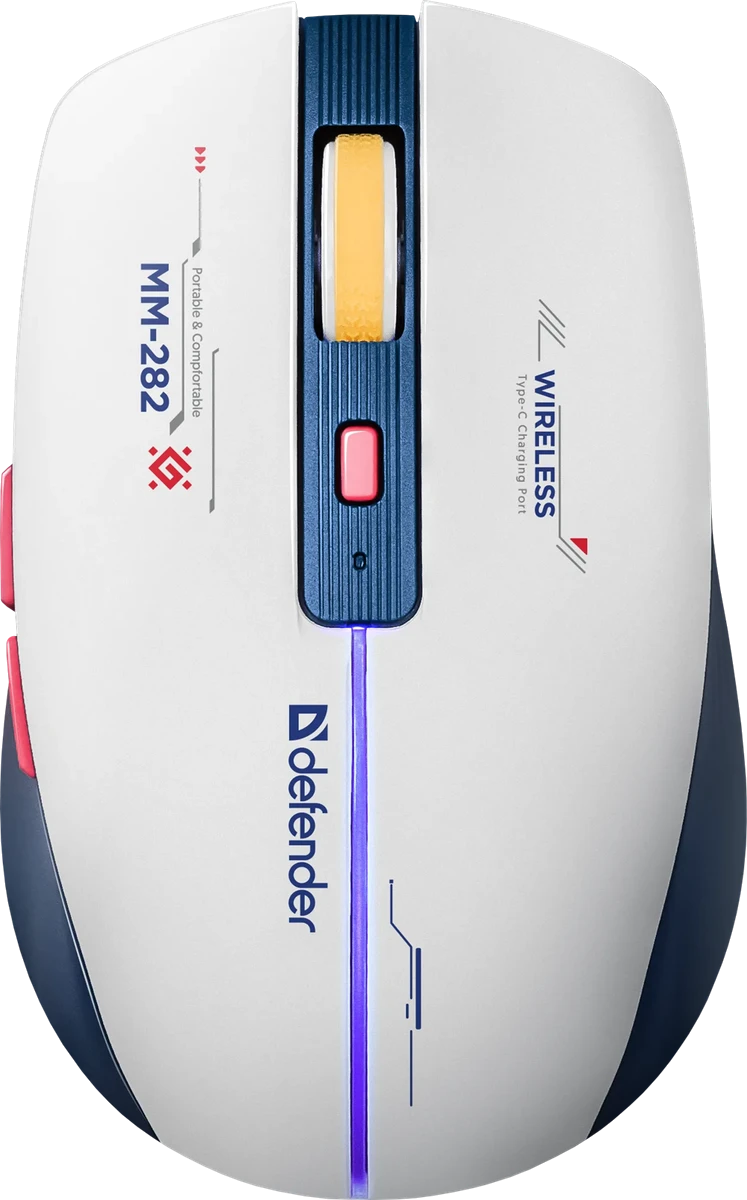Миша DEFENDER (52282) Dila MM-282 біл+син,LED,6D,2.4,1800dpi