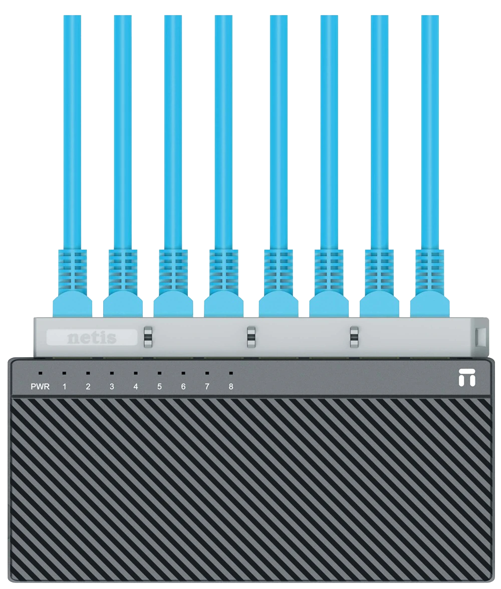 мереж.акт NETIS ST3108C 8-портовий комутатор 10/100Mbps Fast Ethernet