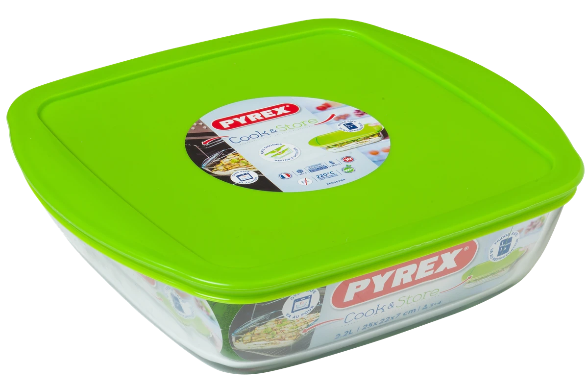 Форма с/к PYREX Cook&Store форма з криш. квад 25х22х7см (2.2л) (212P000/7645)