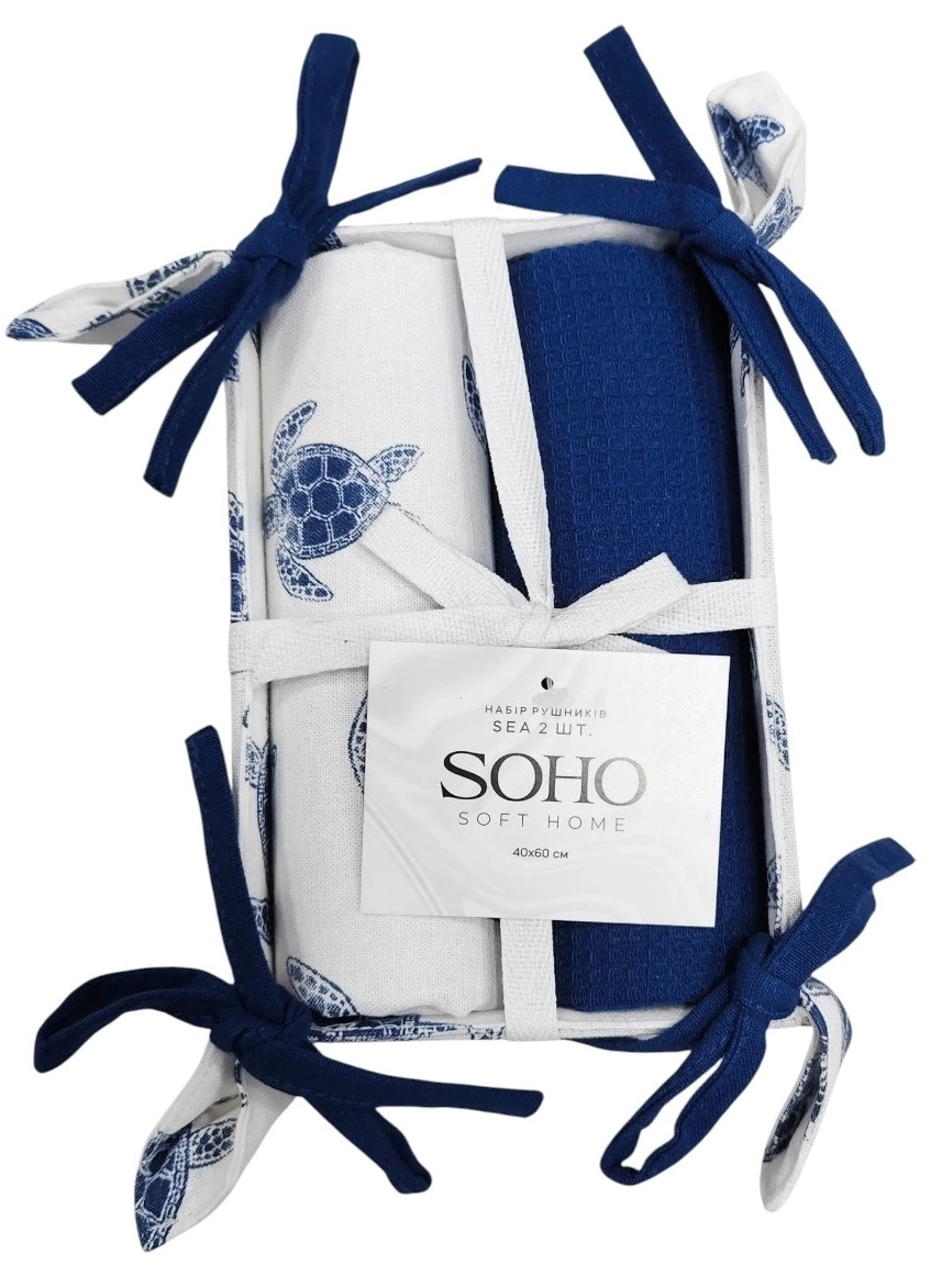 Кухонний текстиль SOHO Наб. руш. 40*60см бавовна 100% Sea хліб. 2 шт.