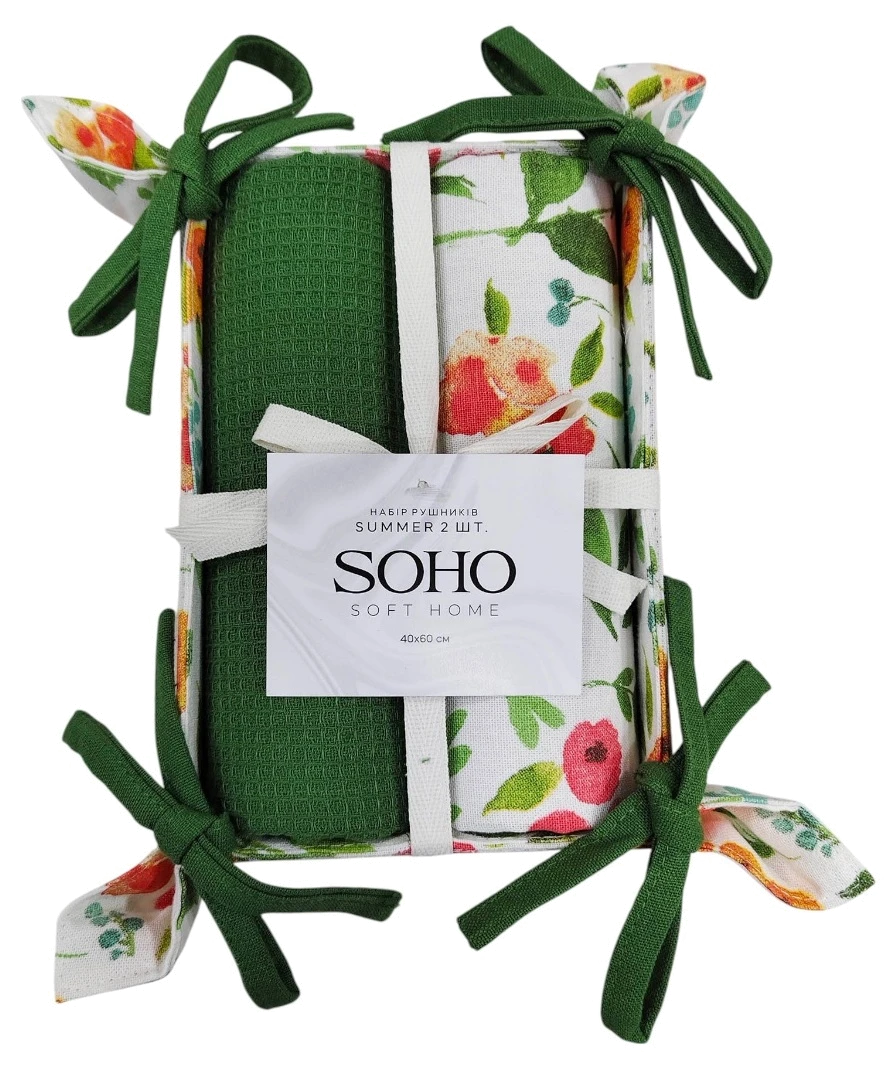 Кухонний текстиль SOHO Наб. руш. 40*60см бавовна 100% Summer хліб. 2 шт.
