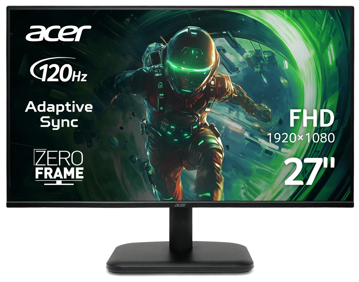 Монiтор TFT ACER 27" EK271Gbi (UM.HE1EE.G01) IPS FHD 120Hz VGA HDMI Black