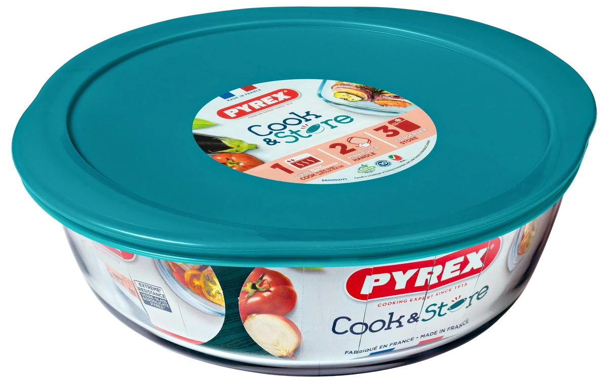 Форма с/к PYREX Cook&Store форма з криш. кругл 26х23х8см (2.3л) (208P000/7646)