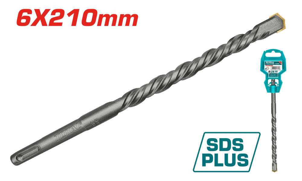 Акс.інстр TOTAL TAC310603 бур SDS plus 6x210мм