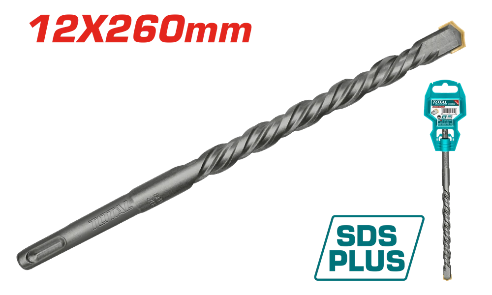 Акс.інстр TOTAL TAC311203 бур SDS plus 12x260мм