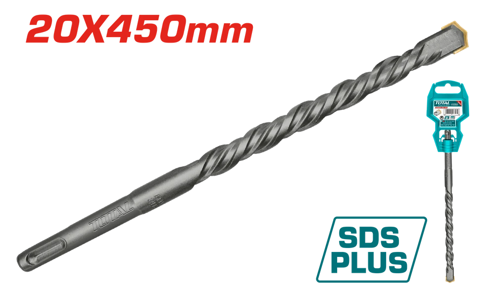 Акс.інстр TOTAL TAC312004 бур SDS plus 20x450мм