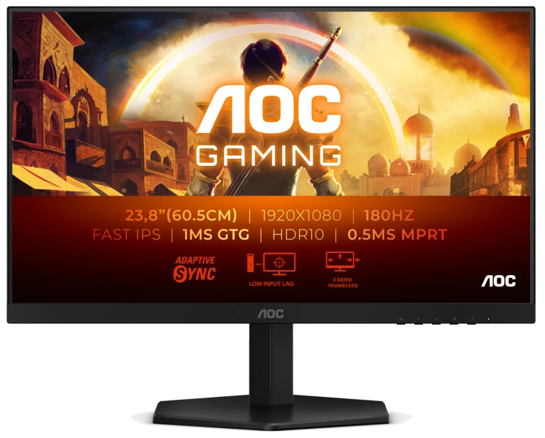 Монiтор TFT AOC 23.8" 24G42E IPS FHD 300nit 180Hz HDMI DP Black