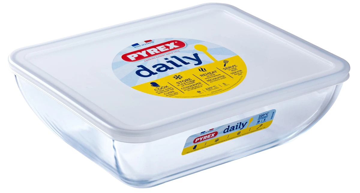 Форма с/к PYREX DAILY форма з криш. прямокут. 22х17см (1.3л) (342P000/3646)