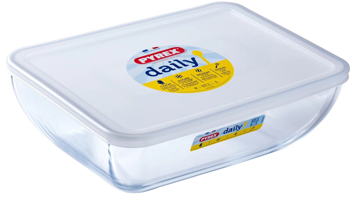 Форма с/к PYREX DAILY форма з криш. прямокут. 28х22см (3.3л) (344P000/3643)