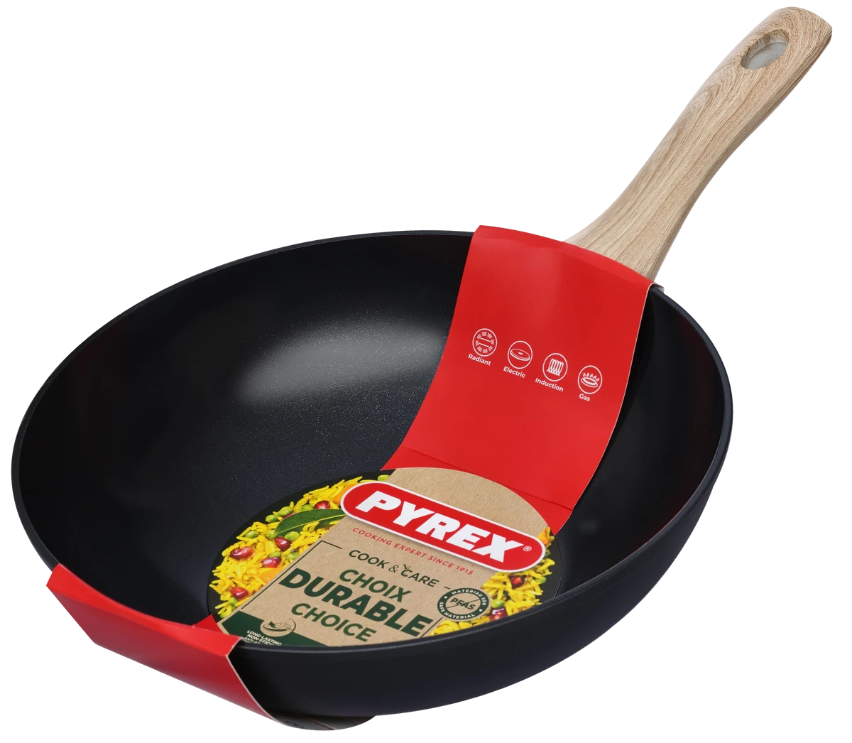 Сковорода PYREX Cook&Care WOK 28см індукція б/кришки (CR28BW6/8044)