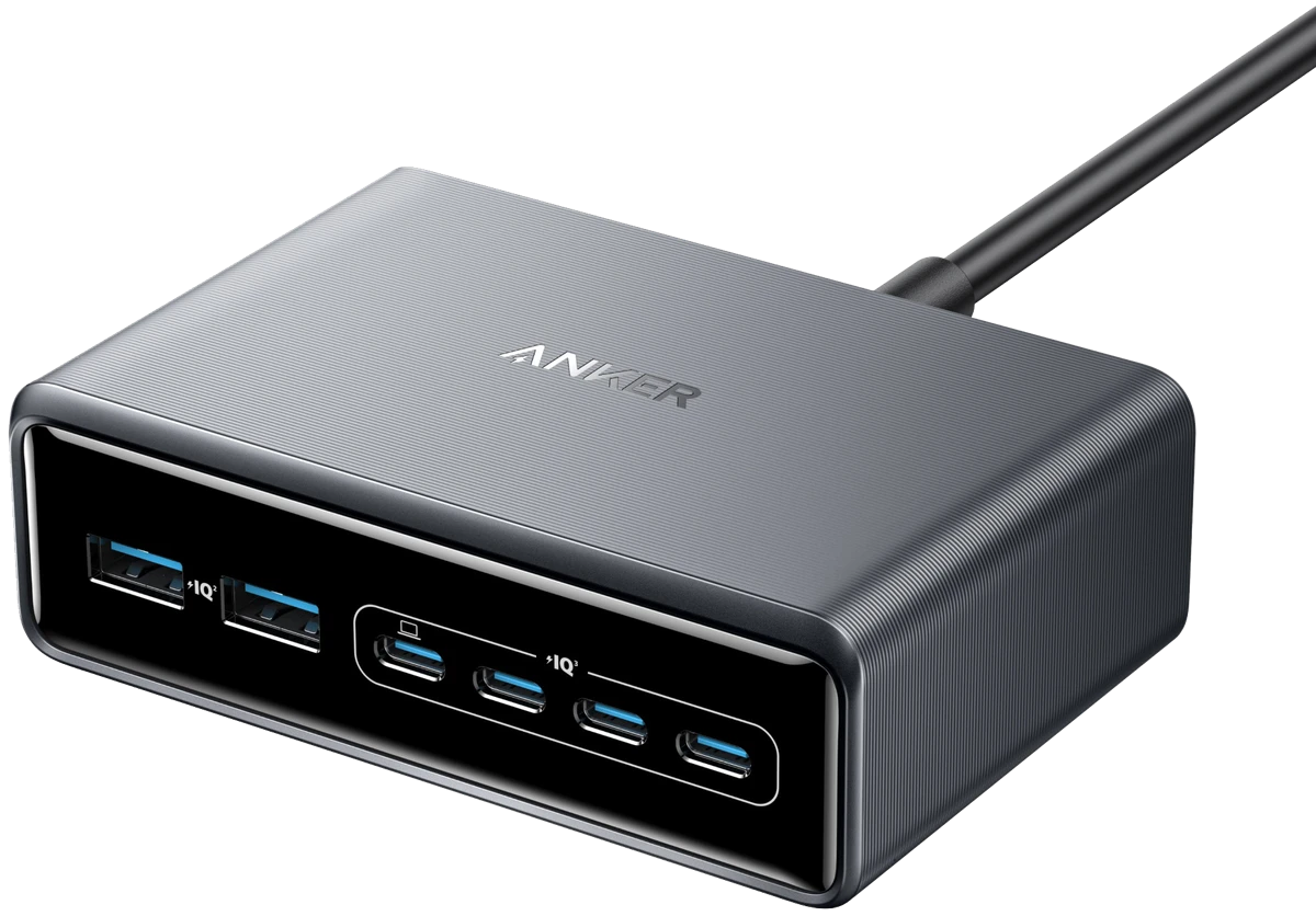 мережева зарядка ANKER GaNPrime Charger - 200W, 4xUSB-C PD & 2xUSB-A (Black)