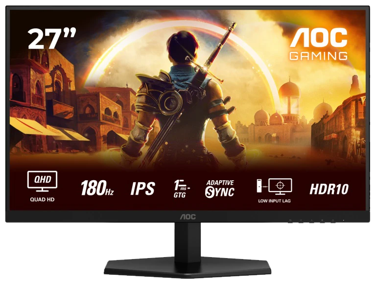 Монiтор TFT AOC 27" Q27G42XE IPS QHD 300nit 180Hz 2*HDMI DP MM Black/Red