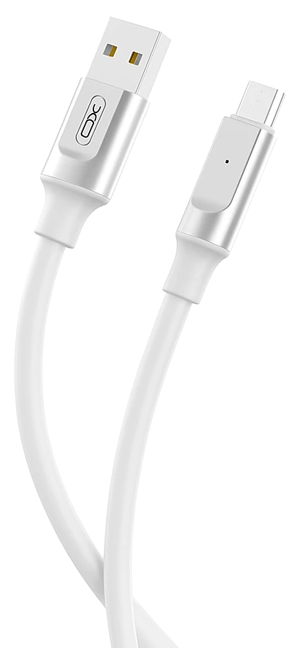 кабель XO NB251 Liquid Silicone Rubber USB-A to Micro - 6A - 1m (Білий)
