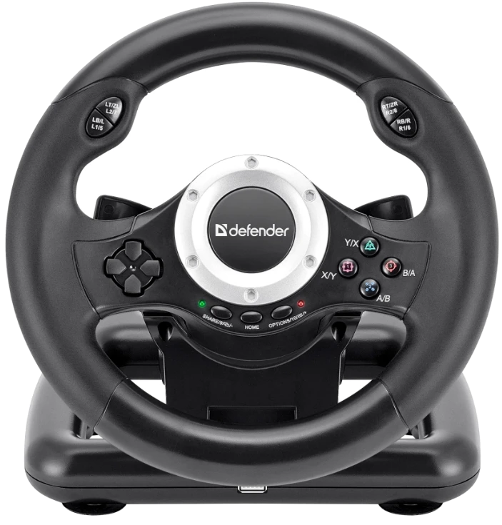 Маніп. до ігор DEFENDER Кермо (64291) Turbo Pro PC/PS3/PS4/Xbox